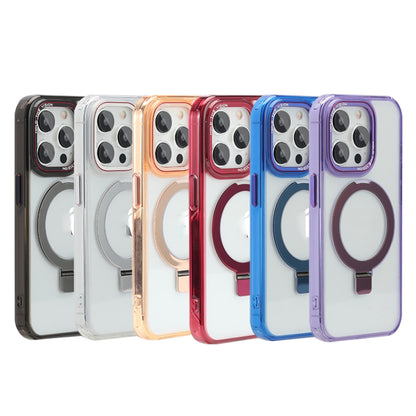 For iPhone 12 Pro Starlink Stand Clear Magsafe Phone Case(Purple) - iPhone 12 / 12 Pro Cases by buy2fix | Online Shopping UK | buy2fix