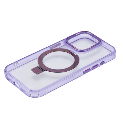 For iPhone 12 Pro Starlink Stand Clear Magsafe Phone Case(Purple) - iPhone 12 / 12 Pro Cases by buy2fix | Online Shopping UK | buy2fix