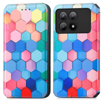 For Xiaomi Redmi K70E CaseNeo Colorful Magnetic Leather Phone Case(Colorful Cube) - K70E Cases by buy2fix | Online Shopping UK | buy2fix