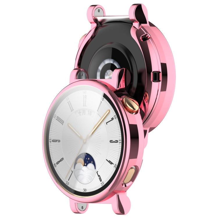 For Huawei Watch GT4 41mm Full Coverage TPU Electroplated Watch Protective Case(Pink) - Watch Cases by buy2fix | Online Shopping UK | buy2fix