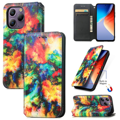 For Blackview  A96 CaseNeo Colorful Magnetic Leather Phone Case(Colorful Cloud) - More Brand by buy2fix | Online Shopping UK | buy2fix