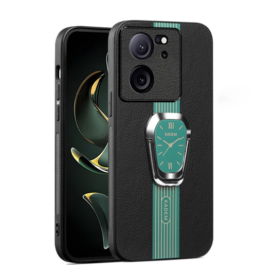 For Xiaomi Redmi K60 Ultra Magnetic Litchi Leather Back Phone Case with Holder(Green) - Redmi K60 Ultra Cases by buy2fix | Online Shopping UK | buy2fix