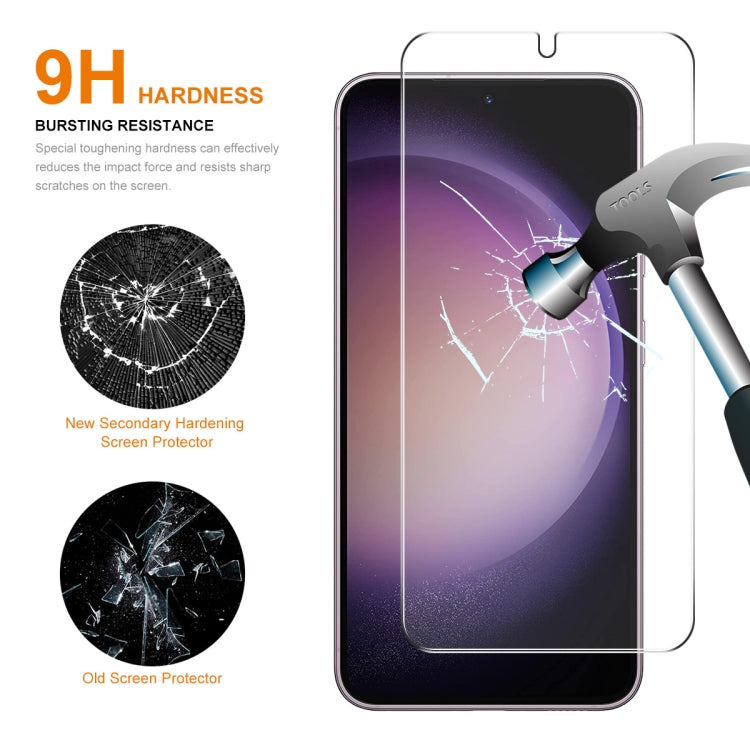 For Samsung Galaxy S24+ 5G 5pcs ENKAY 0.18mm High Aluminum-silicon Tempered Glass Film, Support Ultrasonic Fingerprint Unclock - Galaxy S24+ 5G Tempered Glass by ENKAY | Online Shopping UK | buy2fix