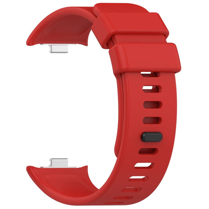 For Redmi Watch 4 Solid Color Silicone Sports Watch Band(Red) - Watch Bands by buy2fix | Online Shopping UK | buy2fix