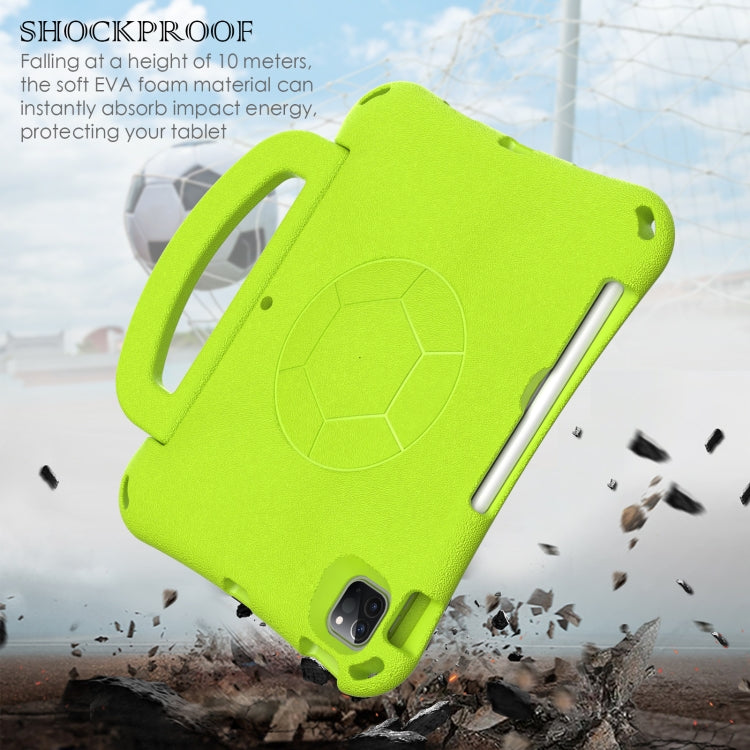 For iPad Air 11 2024 Handle Football Shaped EVA Shockproof Tablet Case(Grass Green) - iPad Air 11 2024 Cases by buy2fix | Online Shopping UK | buy2fix