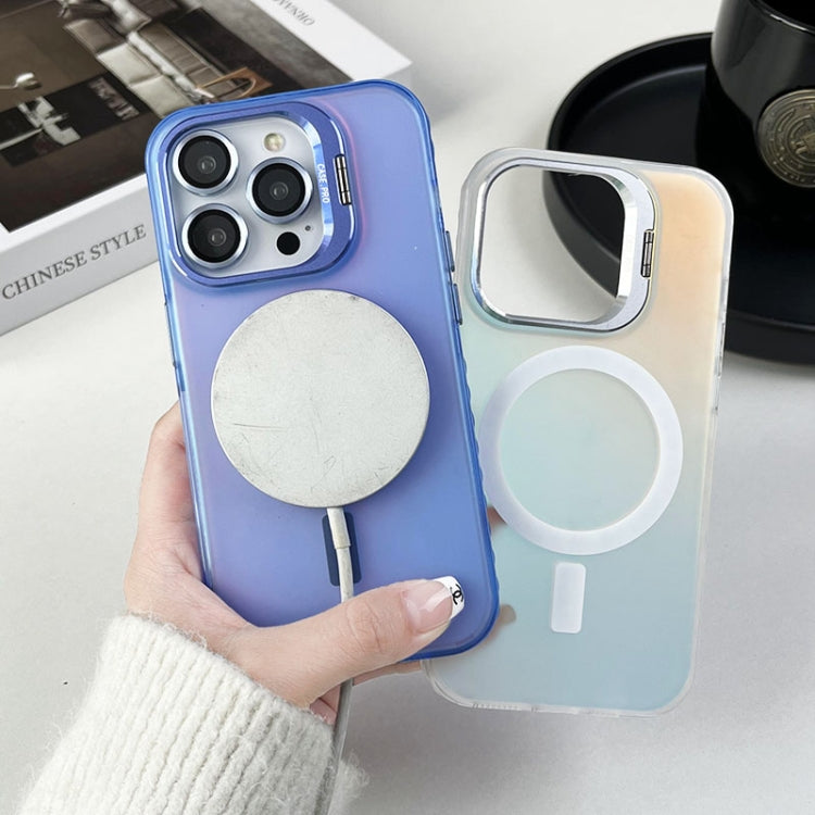 For iPhone 12 MagSafe Lens Holder PC Hybrid TPU Phone Case(White) - iPhone 12 / 12 Pro Cases by buy2fix | Online Shopping UK | buy2fix