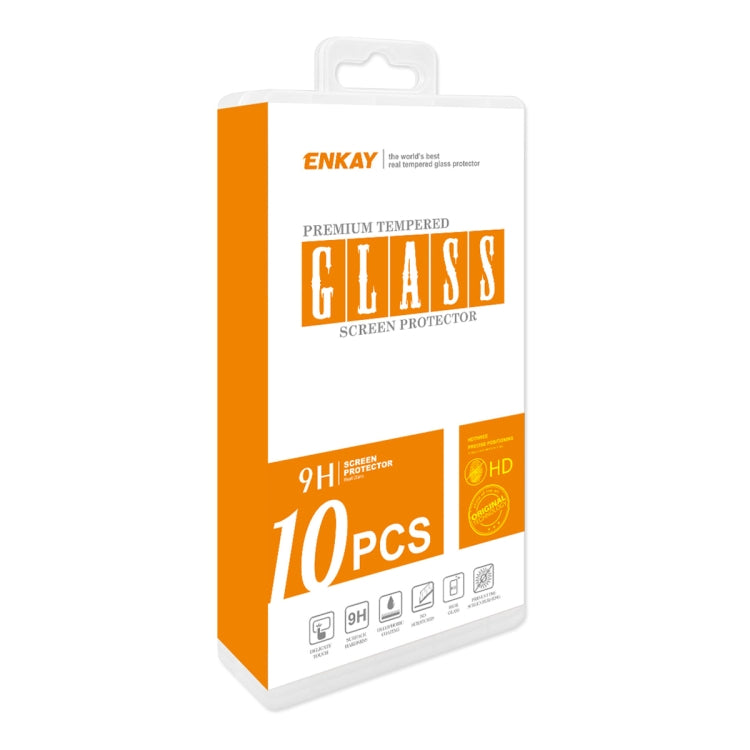 For OPPO A18 / A38 10pcs ENKAY 9H Big Arc Edge High Aluminum-silicon Tempered Glass Film - OPPO Tempered Glass by ENKAY | Online Shopping UK | buy2fix