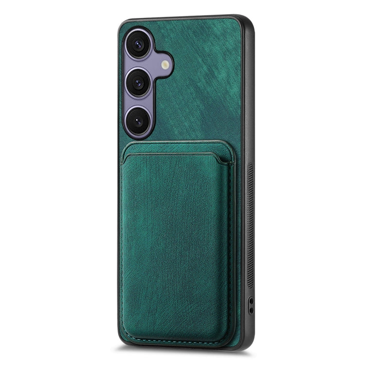 For Samsung Galaxy S25 5G Retro Leather Card Bag Magnetic Phone Case(Green) - Galaxy S25 5G Cases by buy2fix | Online Shopping UK | buy2fix