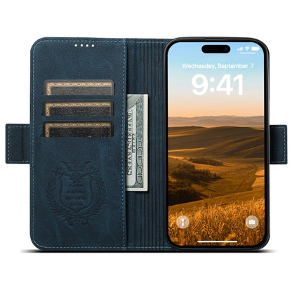 For iPhone 13 Pro SUTENI J07 Multifunctional Horizontal Flip Magsafe Leather Phone Case(Blue) - iPhone 13 Pro Cases by Suteni | Online Shopping UK | buy2fix