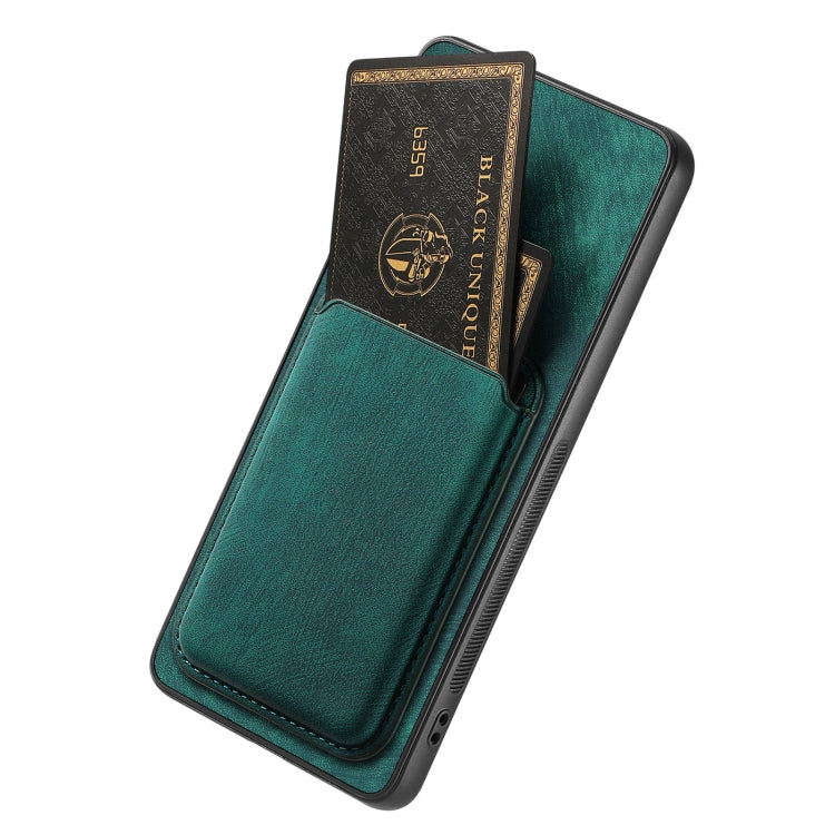 For OPPO K11 5G Retro Leather Card Bag Magnetic Phone Case(Green) - OPPO Cases by buy2fix | Online Shopping UK | buy2fix