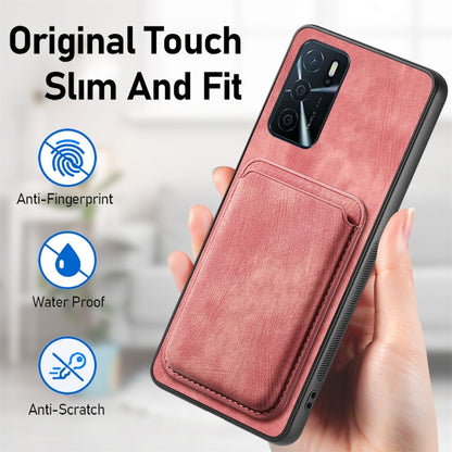 For OPPO Reno10 Pro+ Retro Leather Card Bag Magnetic Phone Case(Pink) - OPPO Cases by buy2fix | Online Shopping UK | buy2fix