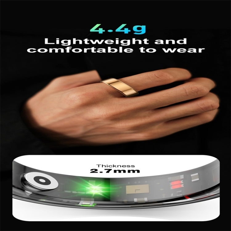 R02 SIZE 8 Smart Ring, Support Heart Rate / Blood Oxygen / Sleep Monitoring / Multiple Sports Modes(Gold) - Smart Rings / Smart Telephones by buy2fix | Online Shopping UK | buy2fix