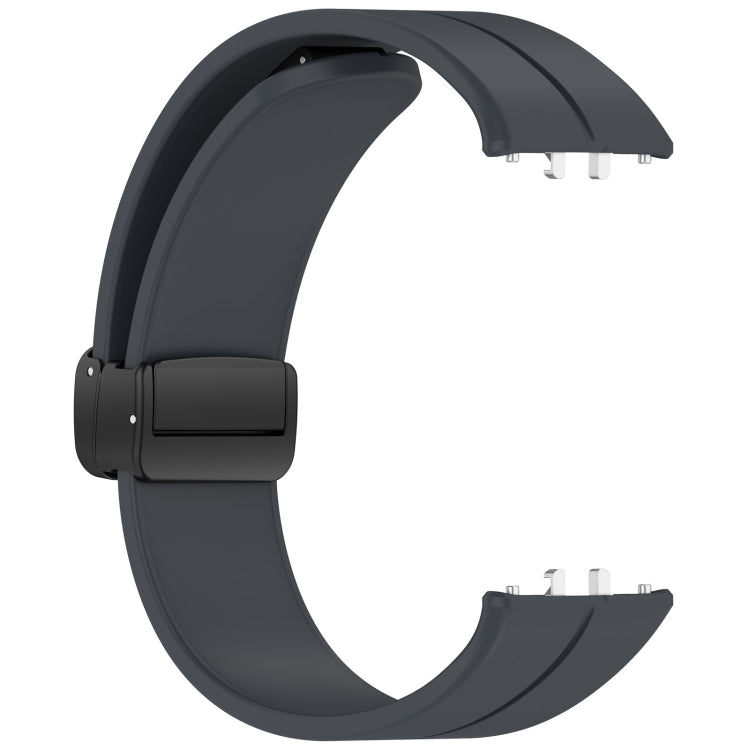 For Samsung Galaxy Fit 3 SM-R390 Magnetic Folding Buckle Silicone Watch Band(Dark Gray) - Watch Bands by buy2fix | Online Shopping UK | buy2fix