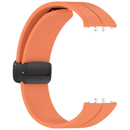 For Samsung Galaxy Fit 3 SM-R390 Magnetic Folding Buckle Silicone Watch Band(Orange) - Watch Bands by buy2fix | Online Shopping UK | buy2fix