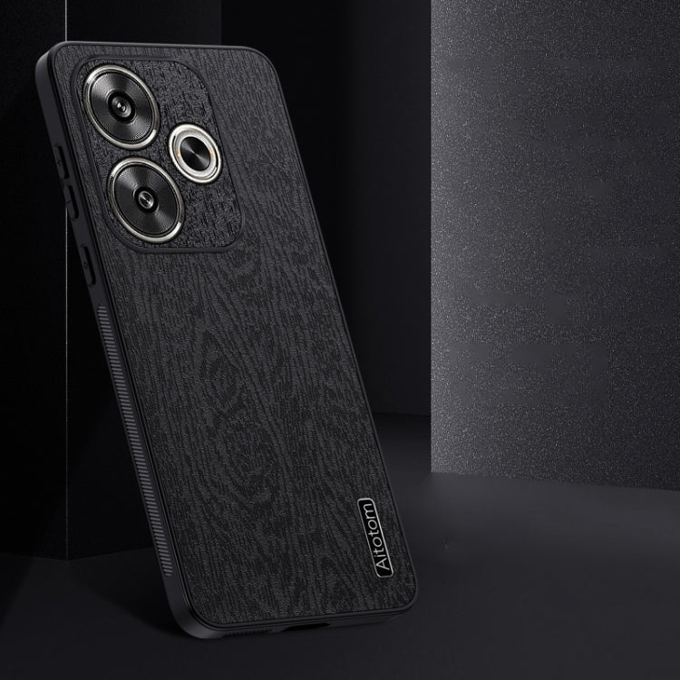 For Xiaomi Redmi Turbo 3 Tree Bark Leather Shockproof Phone Case(Black) - Xiaomi Cases by buy2fix | Online Shopping UK | buy2fix