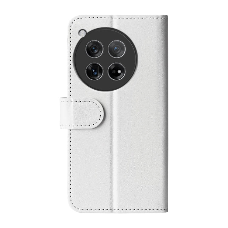 For OnePlus 12 R64 Texture Horizontal Flip Leather Phone Case(White) - OnePlus Cases by buy2fix | Online Shopping UK | buy2fix