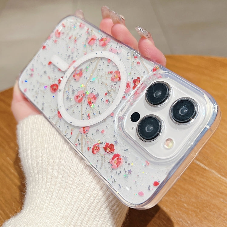 For iPhone 12 / 12 Pro Spring Garden MagSafe TPU Phone Case(F04 French Flowers) - iPhone 12 / 12 Pro Cases by buy2fix | Online Shopping UK | buy2fix