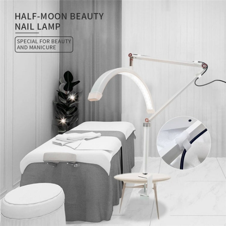 HD-M3X For Eyelash Extensions / Tattoo / Nail Art Lighting Lamp 16 inch Clip-on Half Moon Desk Lamp(EU Plug) - Selfie Light by buy2fix | Online Shopping UK | buy2fix