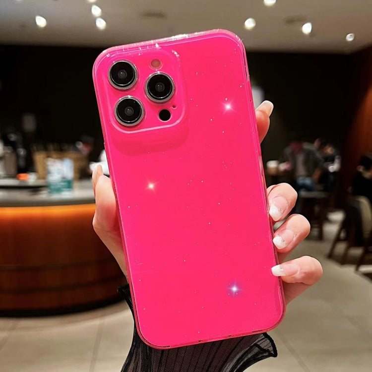 For iPhone 16 Pro Jelly Glitter Solid Color TPU Phone Case(Rose Red) - iPhone 16 Pro Cases by buy2fix | Online Shopping UK | buy2fix