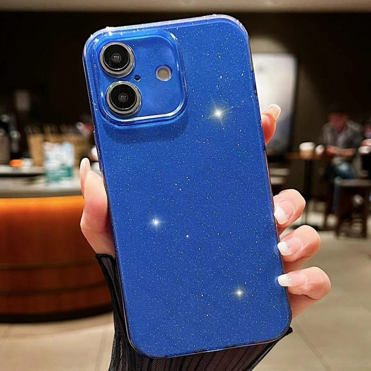 For iPhone 16 Plus Jelly Glitter Solid Color TPU Phone Case(Dark Blue) - iPhone 16 Plus Cases by buy2fix | Online Shopping UK | buy2fix