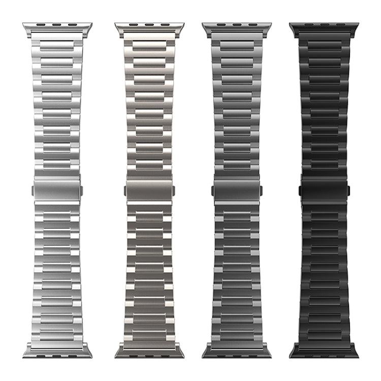 For Apple Watch Series 9 45mm I-Shaped Titanium Watch Band(Grey) - Watch Bands by buy2fix | Online Shopping UK | buy2fix