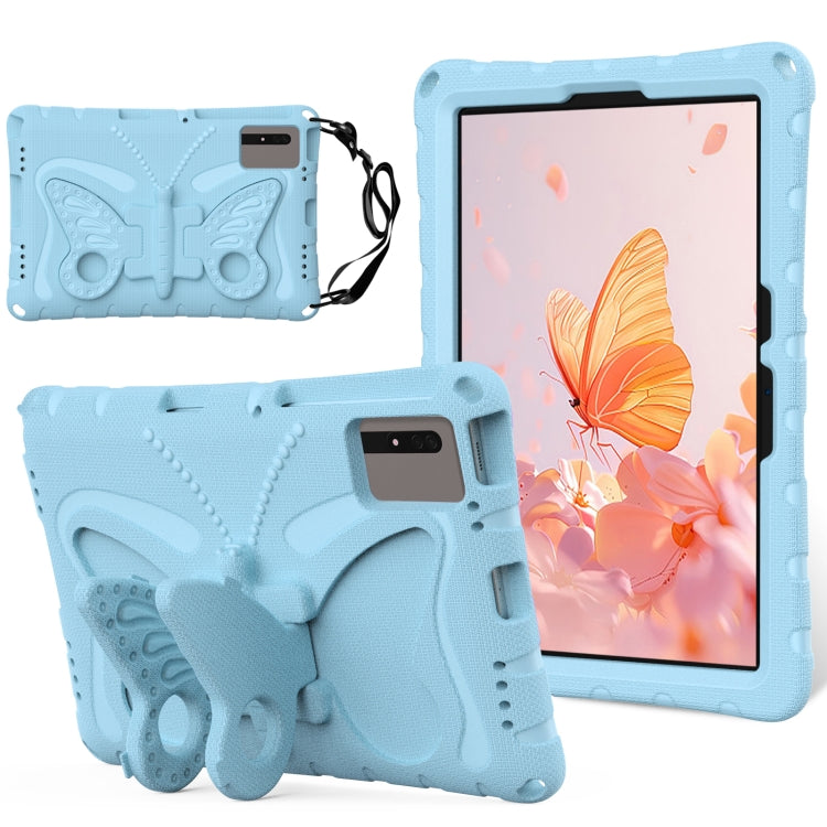 For Samsung Galaxy Tab S9 11 X710 Butterfly Bracket EVA Shockproof Tablet Case(Light Blue) - Other Galaxy Tab PC by buy2fix | Online Shopping UK | buy2fix