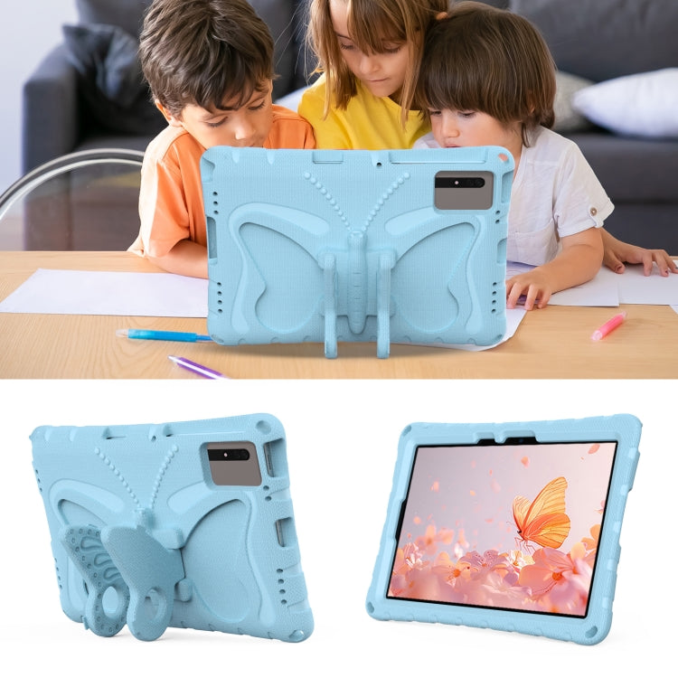 For Samsung Galaxy Tab S9 11 X710 Butterfly Bracket EVA Shockproof Tablet Case(Light Blue) - Other Galaxy Tab PC by buy2fix | Online Shopping UK | buy2fix