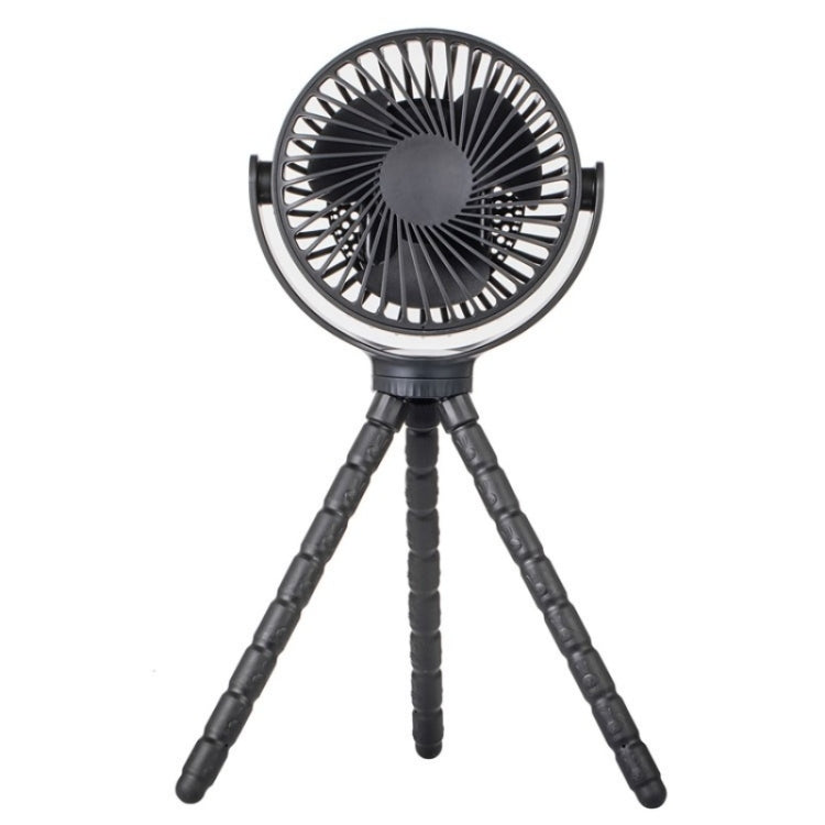 WX1020 Portable Handheld Summer Fan Flexible Octopus Tripod Baby Stroller Desktop Fan(Black) - Electric Fans by buy2fix | Online Shopping UK | buy2fix