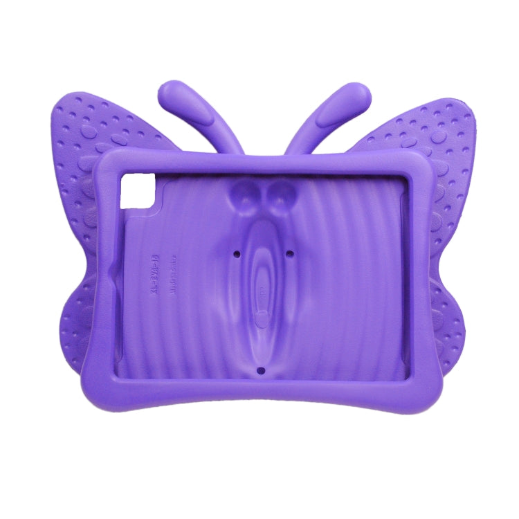 For iPad Air 11 2024 Butterfly Bracket Kids EVA Shockproof Tablet Case(Purple) - iPad Air 11 2024 Cases by buy2fix | Online Shopping UK | buy2fix