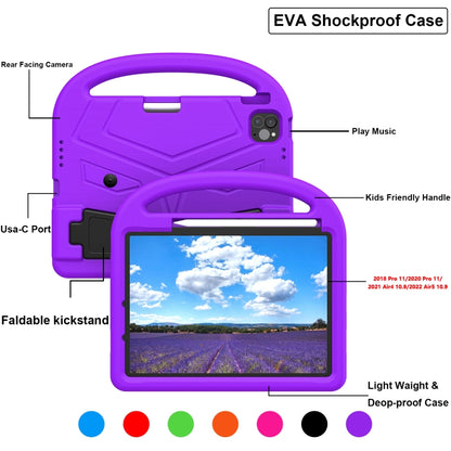 For iPad Air 11 2024 Sparrow Style Shockproof Kickstand EVA Tablet Case(Purple) - iPad Air 11 2024 Cases by buy2fix | Online Shopping UK | buy2fix