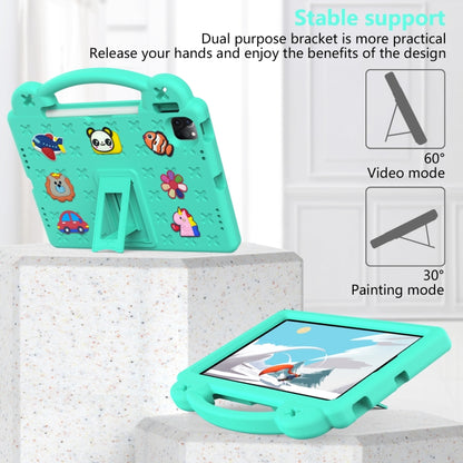 For iPad Air 11 2024 Handle Kickstand Children EVA Shockproof Tablet Case(Mint Green) - iPad Air 11 2024 Cases by buy2fix | Online Shopping UK | buy2fix