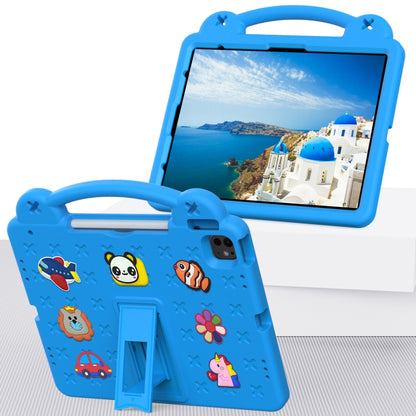 For iPad Pro 13 2024 Handle Kickstand Children EVA Shockproof Tablet Case(Sky Blue) - iPad Pro 13 2024 Cases by buy2fix | Online Shopping UK | buy2fix