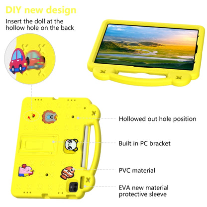 For iPad Pro 13 2024 Handle Kickstand Children EVA Shockproof Tablet Case(Yellow) - iPad Pro 13 2024 Cases by buy2fix | Online Shopping UK | buy2fix