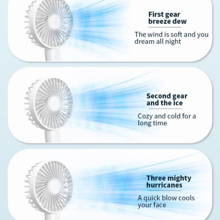 F35 With Hanging Hole Rechargeable Cooling Fan Powerful Handheld Fan 1200mAh Desk Fan(White) - Electric Fans by buy2fix | Online Shopping UK | buy2fix