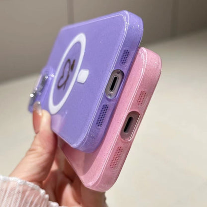 For iPhone 14 Pro Max Love MagSafe GlitterJelly TPU Phone Case(Dark Purple) - iPhone 14 Pro Max Cases by buy2fix | Online Shopping UK | buy2fix