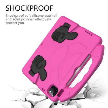 For iPad Pro 11 2024 Children EVA Shockproof Tablet Case with Thumb Bracket(RoseRed) - iPad Pro 11 2024 Cases by buy2fix | Online Shopping UK | buy2fix