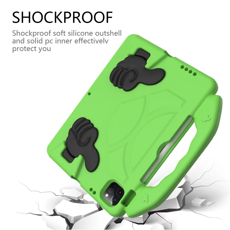 For iPad Pro 11 2024 Children EVA Shockproof Tablet Case with Thumb Bracket(Green) - iPad Pro 11 2024 Cases by buy2fix | Online Shopping UK | buy2fix