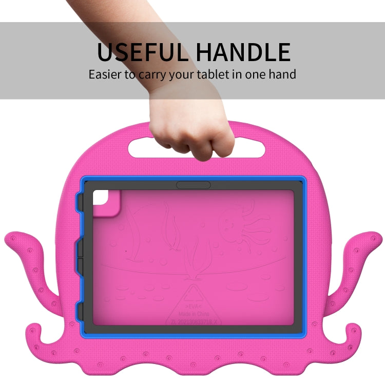 For iPad Air 11 2024 Octopus Style EVA Hybrid PC Shockproof Tablet Case with Strap(Rose Red) - iPad Air 11 2024 Cases by buy2fix | Online Shopping UK | buy2fix