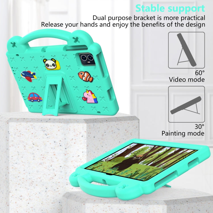 For Blackview Tab 80 10.1 2023 Handle Kickstand Children EVA Shockproof Tablet Case(Mint Green) - Others by buy2fix | Online Shopping UK | buy2fix