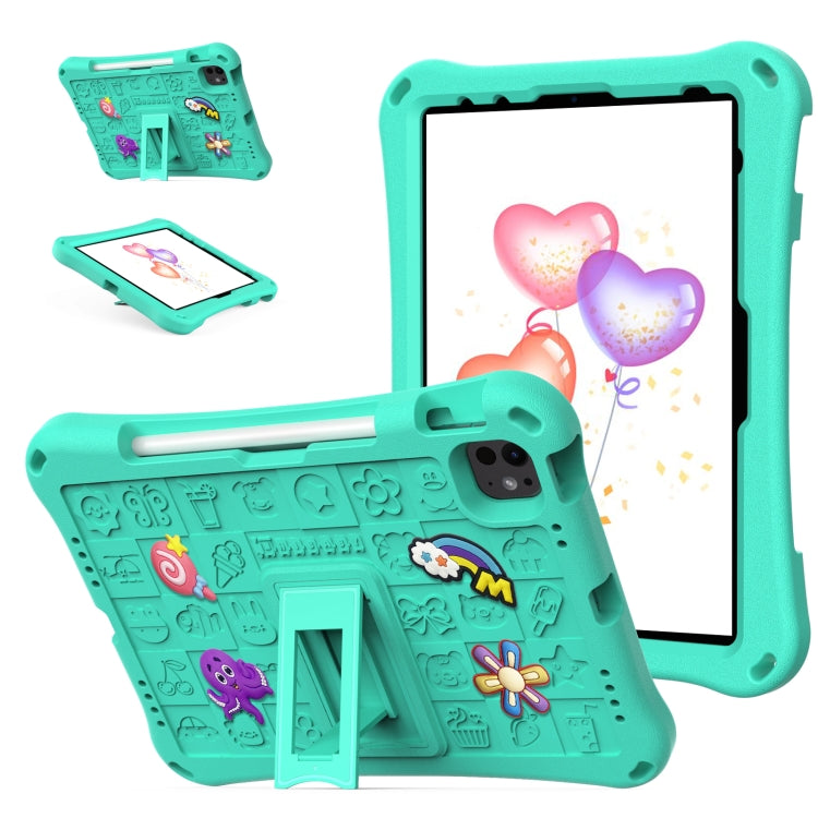 For iPad Air 11 2024 Hi Baby EVA Full Body Tablet Case with Strap(Mint Green) - iPad Air 11 2024 Cases by buy2fix | Online Shopping UK | buy2fix