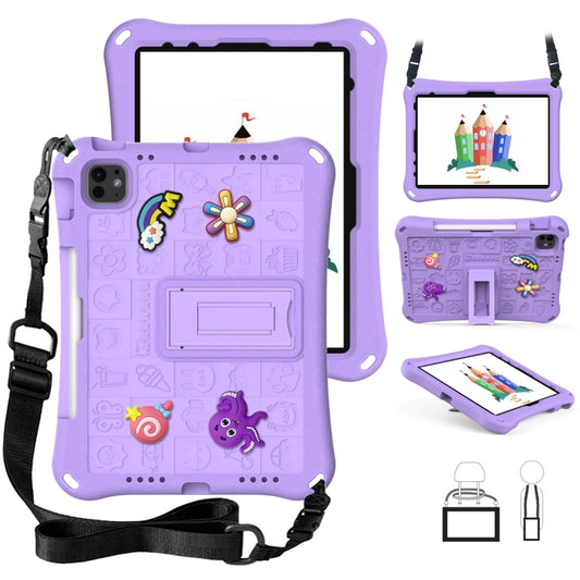 For iPad Pro 11 2024 Hi Baby EVA Full Body Tablet Case with Strap(Light Purple) - iPad Pro 11 2024 Cases by buy2fix | Online Shopping UK | buy2fix