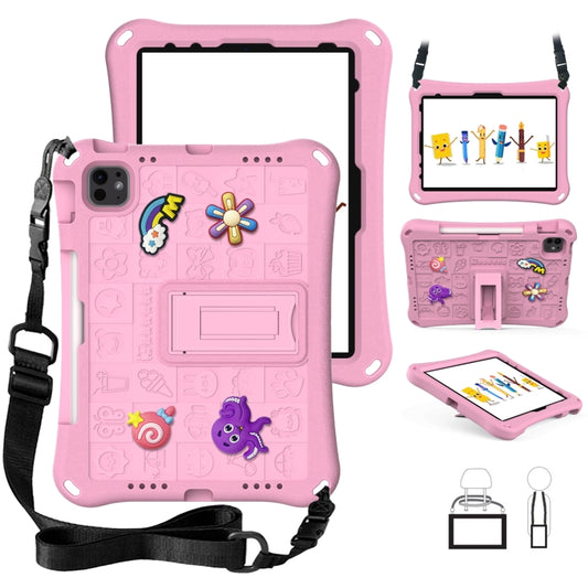 For iPad Pro 11 2024 Hi Baby EVA Full Body Tablet Case with Strap(Pink) - iPad Pro 11 2024 Cases by buy2fix | Online Shopping UK | buy2fix