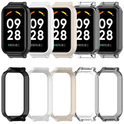 For Xiaomi Smart Band 8 Active Half Pack PC Watch Protective Case(White) - Watch Cases by buy2fix | Online Shopping UK | buy2fix