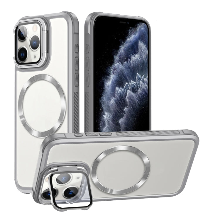 For iPhone 11 Pro Max CD-grain Magsafe Acrylic Hybrid TPU Phone Case(White) - iPhone 11 Pro Max Cases by buy2fix | Online Shopping UK | buy2fix