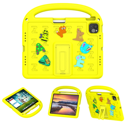 For iPad Pro 11 2024 Cartoon Sparrow EVA Shockproof Tablet Case(Yellow) - iPad Pro 11 2024 Cases by buy2fix | Online Shopping UK | buy2fix