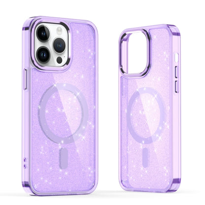 For iPhone 12 Pro Max Glitter MagSafe Shockproof Phone Case(Purple) - iPhone 12 Pro Max Cases by buy2fix | Online Shopping UK | buy2fix