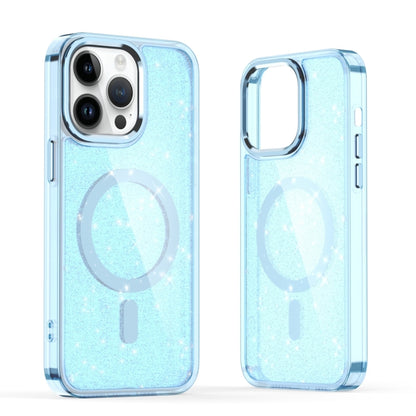 For iPhone 13 Pro Max Glitter MagSafe Shockproof Phone Case(Blue) - iPhone 13 Pro Max Cases by buy2fix | Online Shopping UK | buy2fix