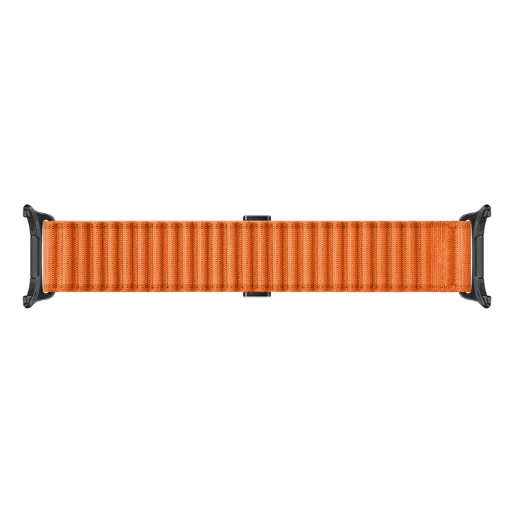 For Samsung Galaxy Watch Ultra 47mm Ocean Style Magnetic Buckle Braided Watch Band(Orange) - Watch Bands by buy2fix | Online Shopping UK | buy2fix