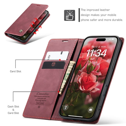 For iPhone 16 Pro Max CaseMe 013 Multifunctional Horizontal Flip Leather Phone Case(Red) - iPhone 16 Pro Max Cases by CaseMe | Online Shopping UK | buy2fix