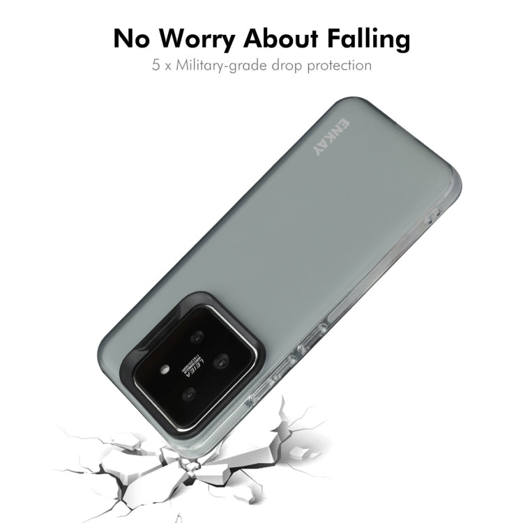 For Xiaomi 14 Pro ENKAY Hat-Prince Translucent Matte TPU Soft Phone Case(Grey) - 14 Pro Cases by ENKAY | Online Shopping UK | buy2fix